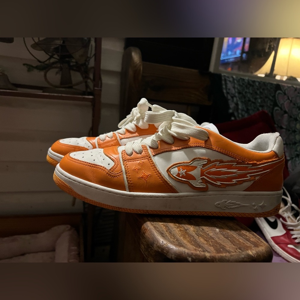 Orange Enterprise Japan Rocket Two-Tone Sneakers!